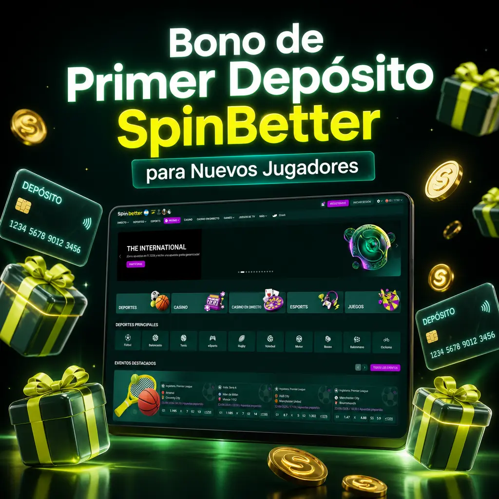 Bono de bienvenida SpinBetter: 100% en casino hasta 500.000 ARS + 30 giros gratis y 100% en deportes hasta 189.584 ARS.
