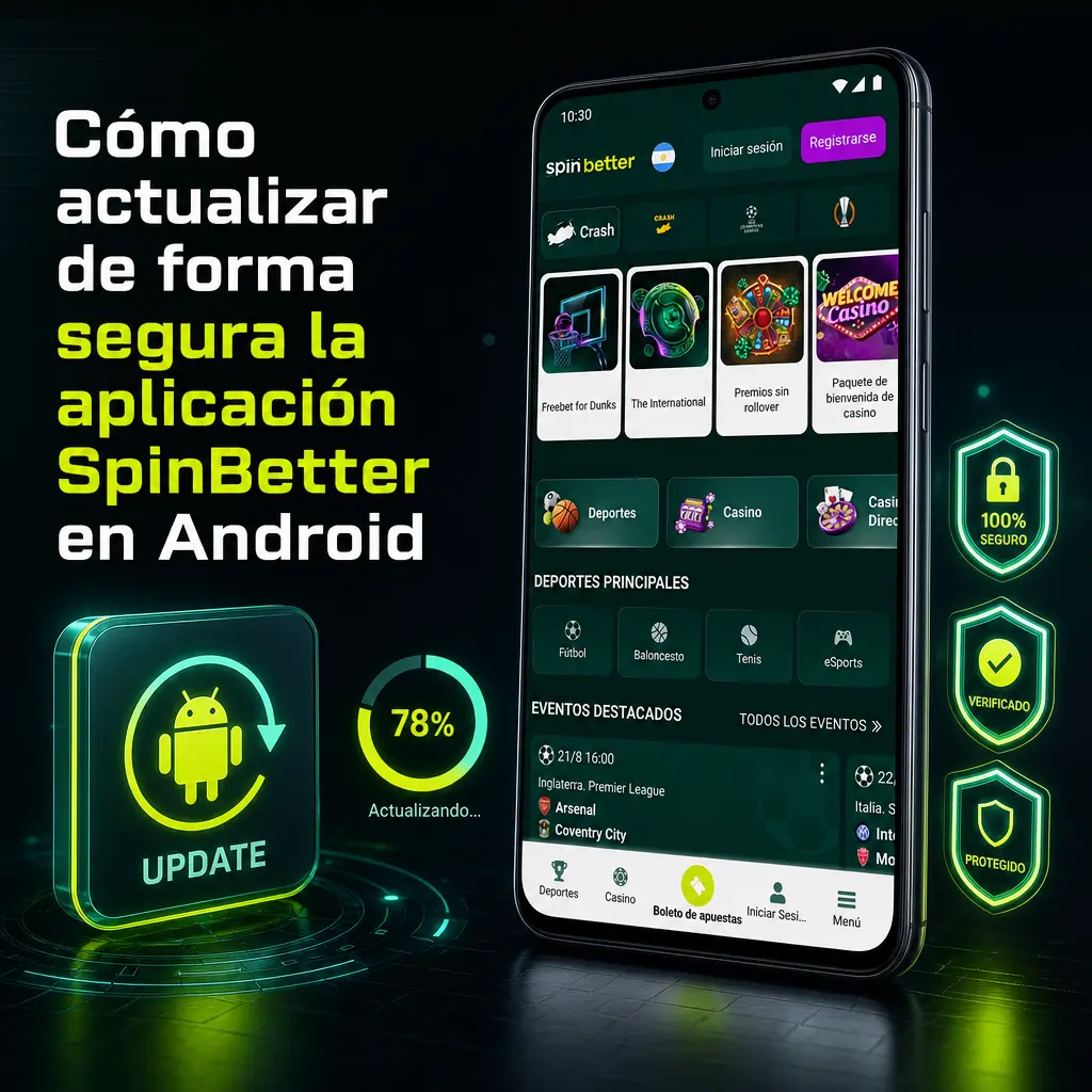 Cómo actualizar de forma segura la aplicación SpinBetter APK en Android sin perder la cuenta ni el historial