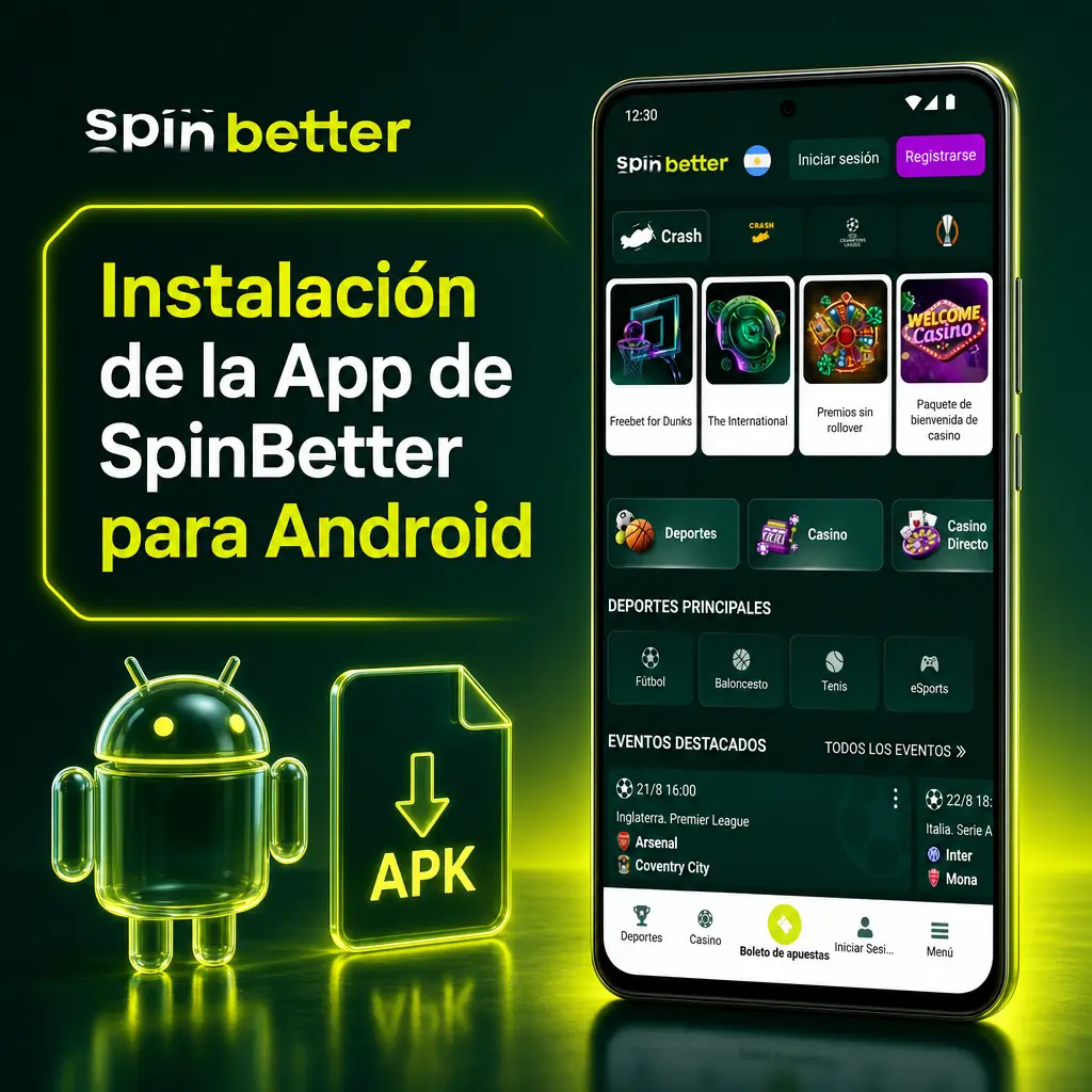 Instalación de la app de SpinBetter para Android mediante archivo APK descargado desde el sitio oficial