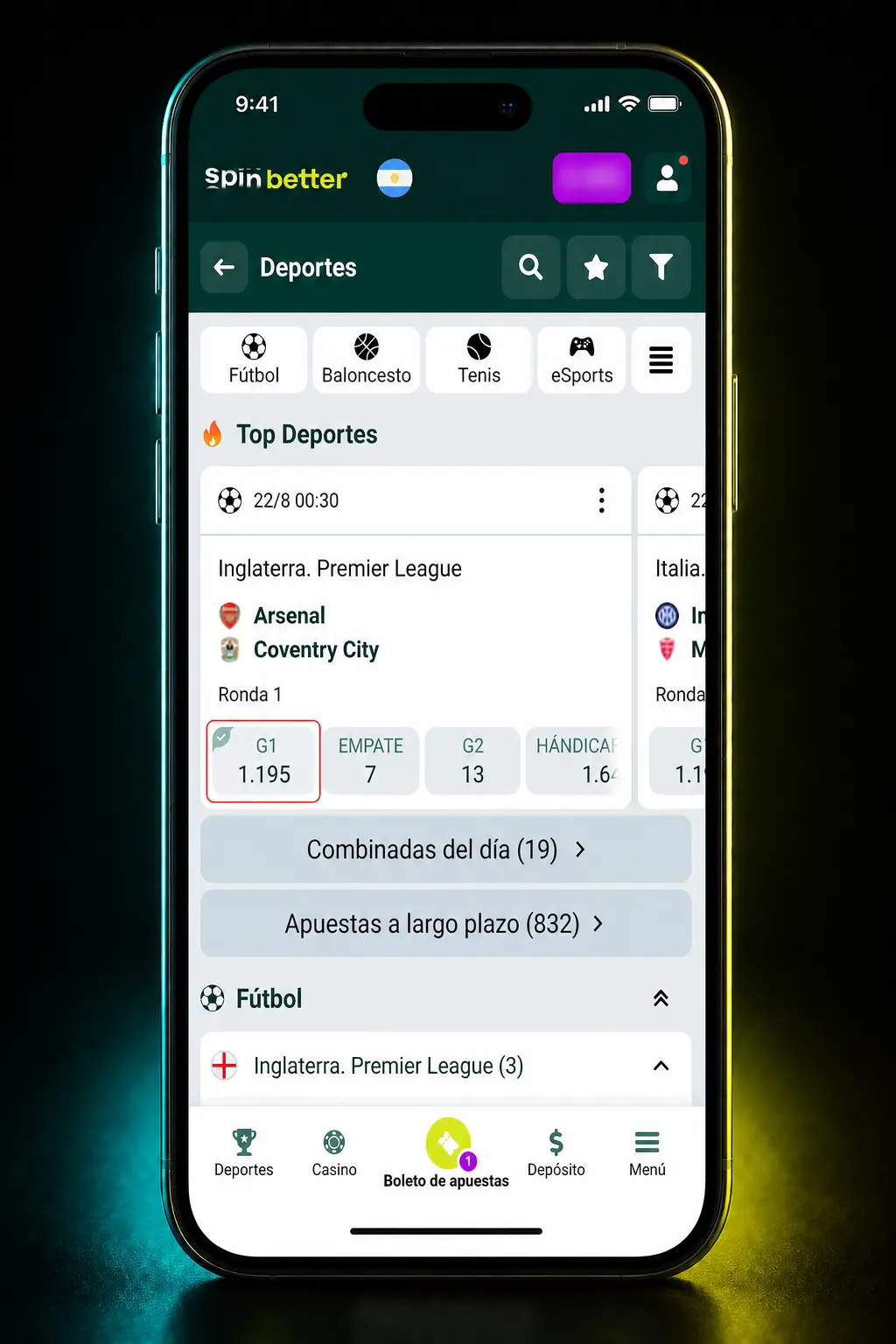 Guía paso a paso para cargar tu primera apuesta en SpinBetter: elegir mercado, cuota, monto en ARS y confirmar
